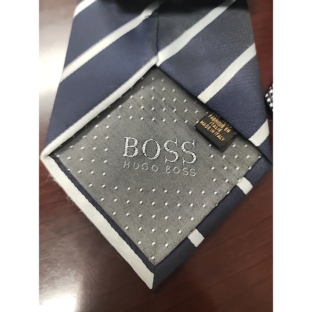 Set Of 2 BOSS Hugo Boss Silk Tie Designer Business‎ Office Handmade